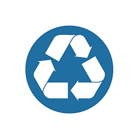 Blue, Circle Recycle Logo