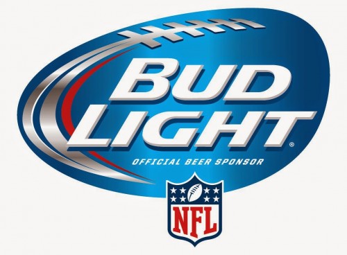 Blue, Rectangle Bud Light Logo