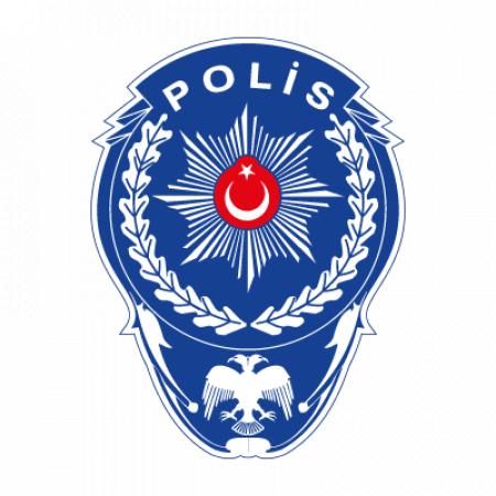 Polis Yildizi Beyaz Defneli Vector Logo