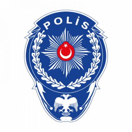 Polis Yildizi Beyaz Defneli Vector Logo
