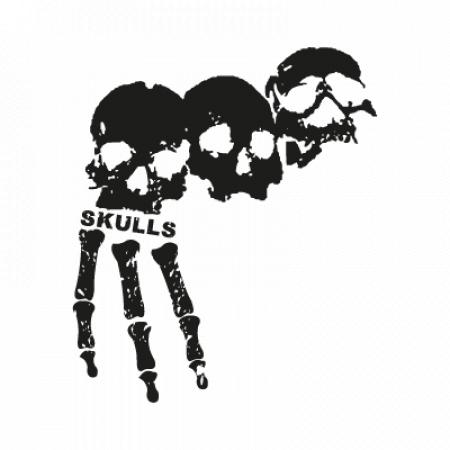 3 Skulls Vector Logo