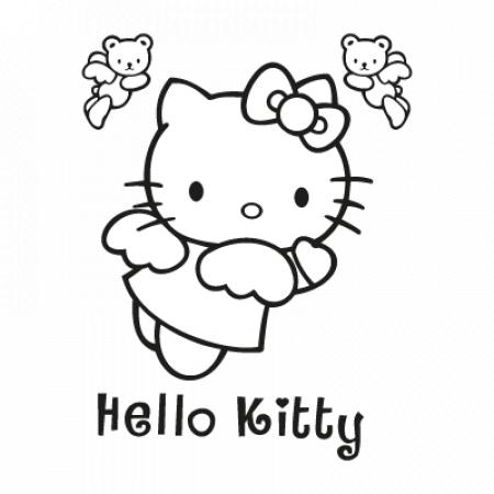 Hello Kitty Black Vector Logo