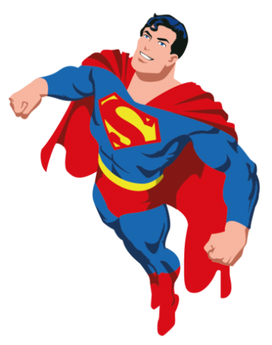 Superman Cartoon Vector Logo