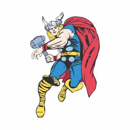 Thor Cartoon Vector Logo