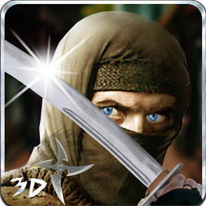 Ninja Warrior Assass in 3D Logo